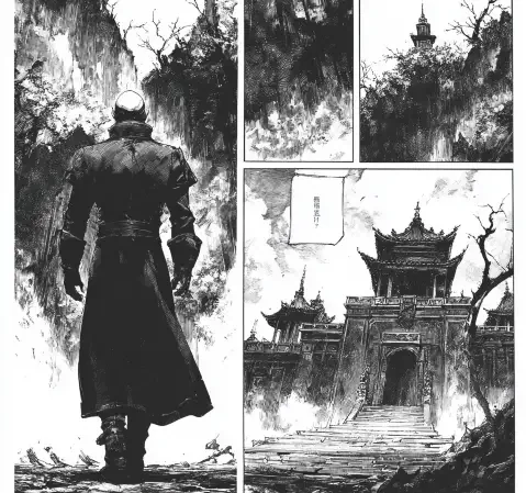 漫画读者在书架前翻阅漫画的阅读场景